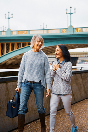 Older women going for a walk