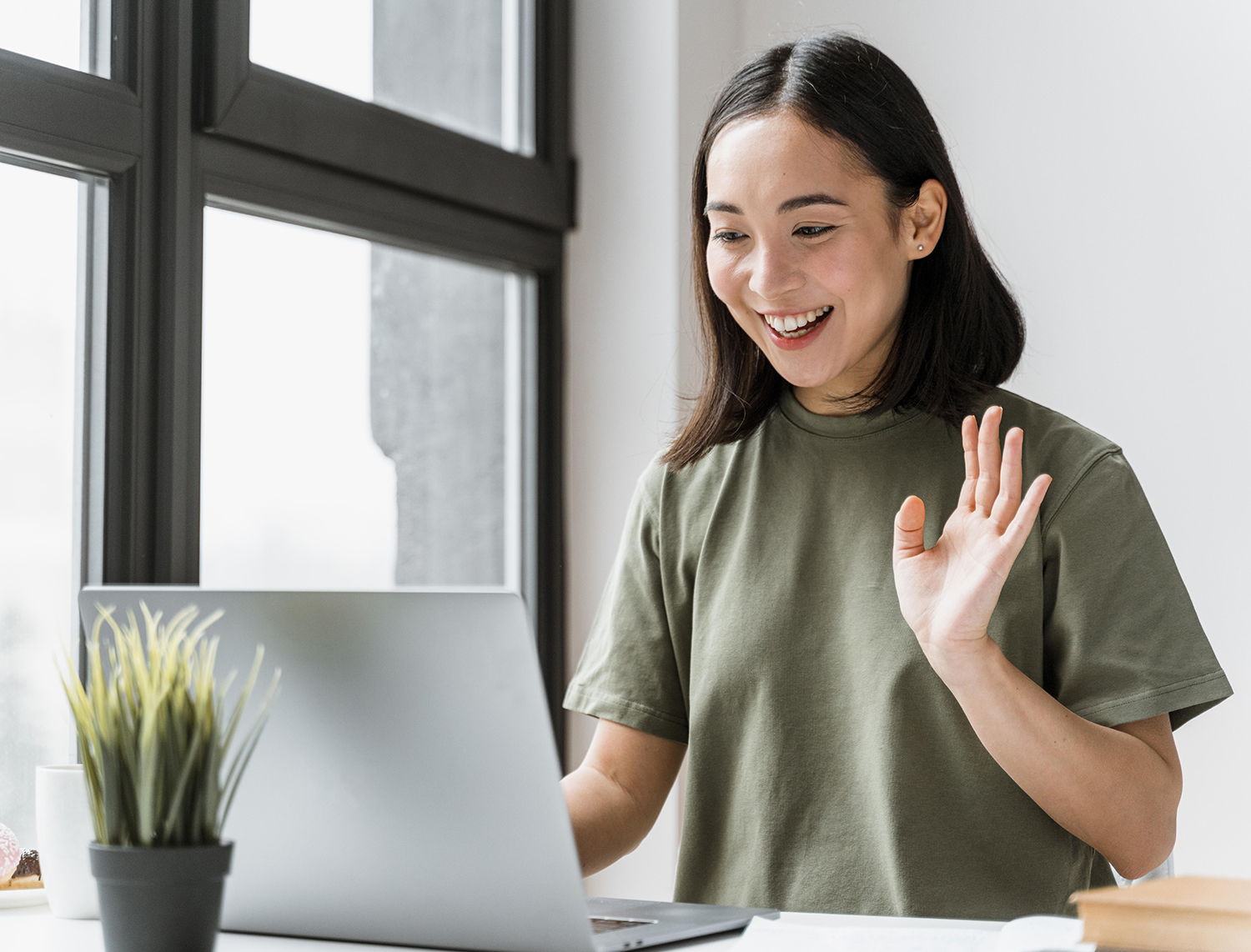 Telehealth Visit woman-having-video-call-laptop
